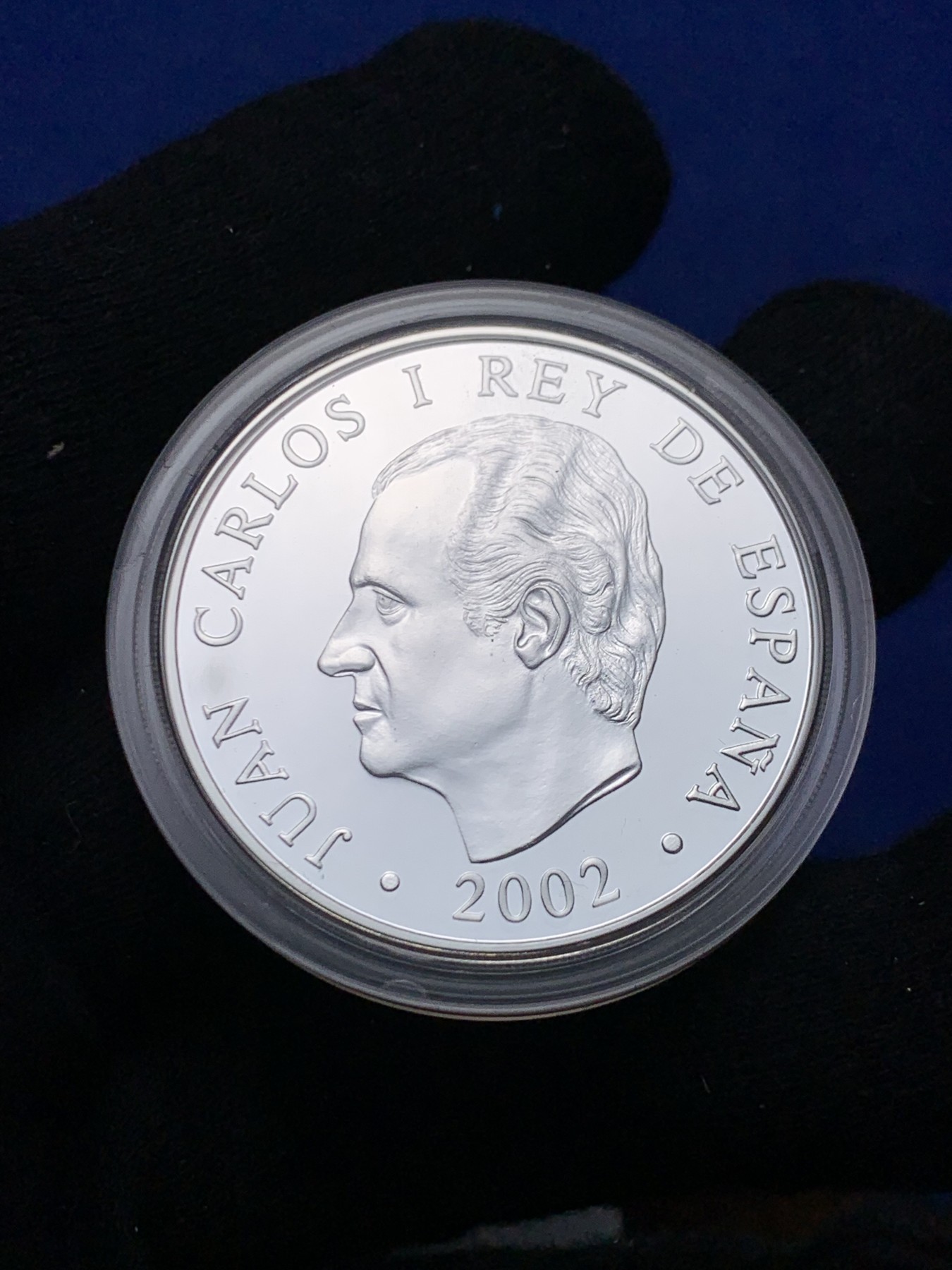 《竞宝斋》第238场-周日，周一，周二，周三 疯狂4连拍 (全场包邮) 西班牙2002年10欧元欧盟地图 银币