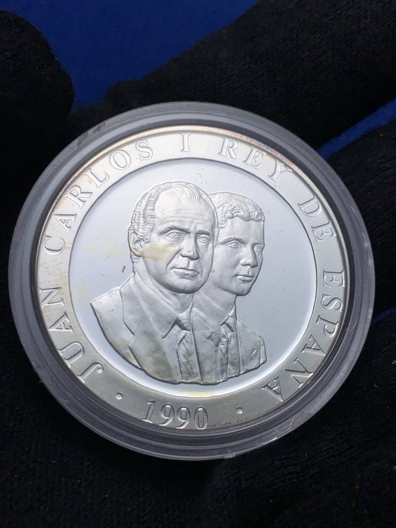 《竞宝斋》第238场-周日，周一，周二，周三 疯狂4连拍 (全场包邮) 西班牙1992年 巴塞罗那奥运会2000比塞塔 胡安·卡洛斯精制大银币 27克 925银