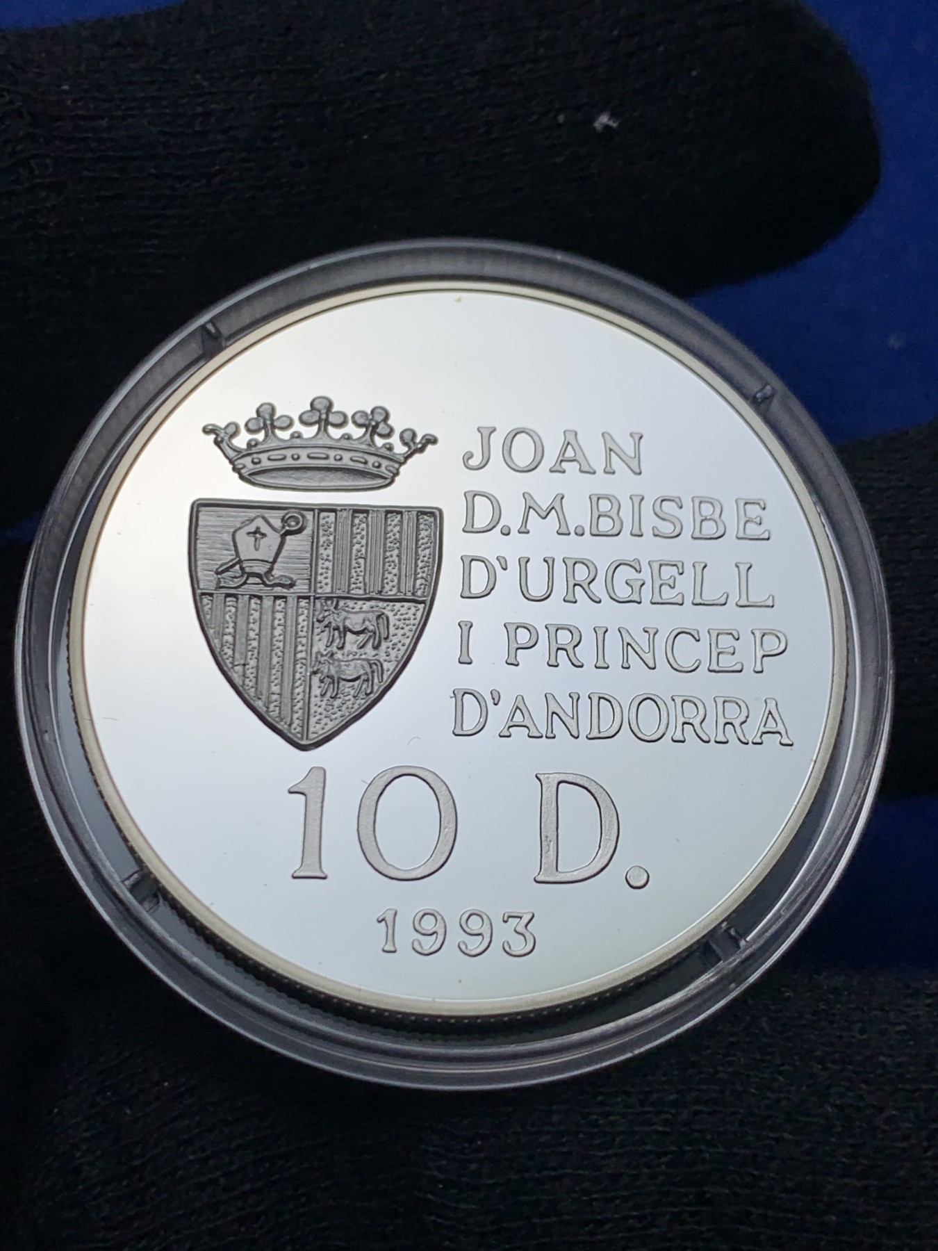 《竞宝斋》第238场-周日，周一，周二，周三 疯狂4连拍 (全场包邮) 安道尔 1993 生命之树 10第纳尔银币 31.1克 925银