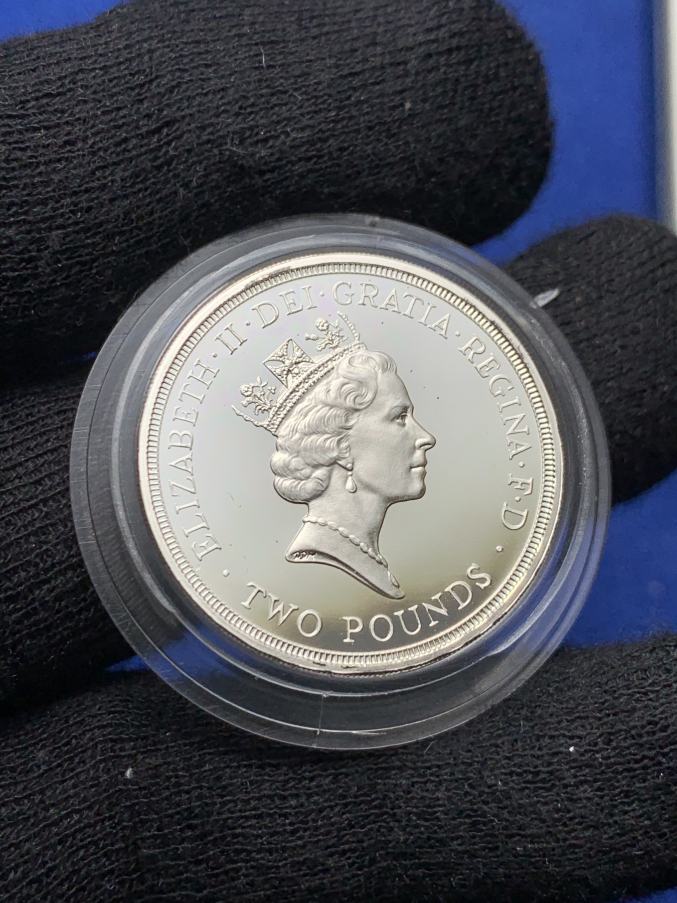 《竞宝斋》第238场-周日，周一，周二，周三 疯狂4连拍 (全场包邮) 英国1986年2镑精制 银币 15.98克