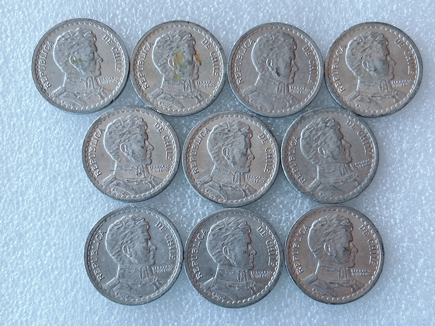 第一海外回流一元起拍收藏 本月最后一期 第61期 智利50年代1比索铝币 10枚