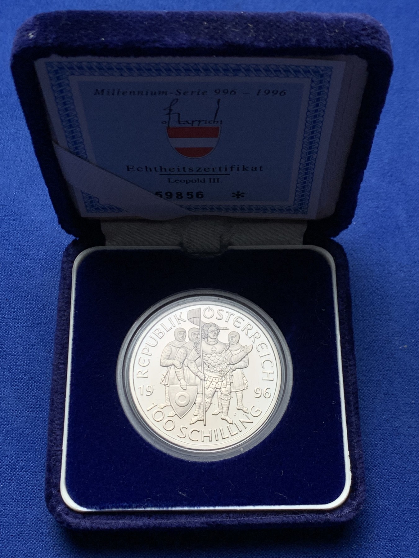 《竞宝斋》第238场-周日，周一，周二，周三 疯狂4连拍 (全场包邮) 奥地利1996年100先令银币