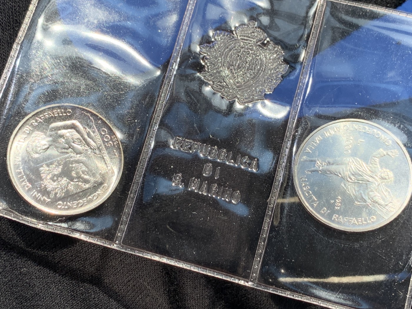 《竞宝斋》第238场-周日，周一，周二，周三 疯狂4连拍 (全场包邮) 圣马力诺 1983 500+1000里拉 银币套装