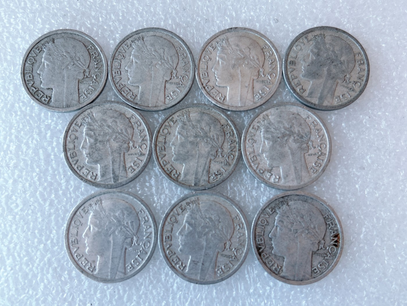 第一海外回流一元起拍收藏 本月最后一期 第61期 法国1法郎铝币 10枚