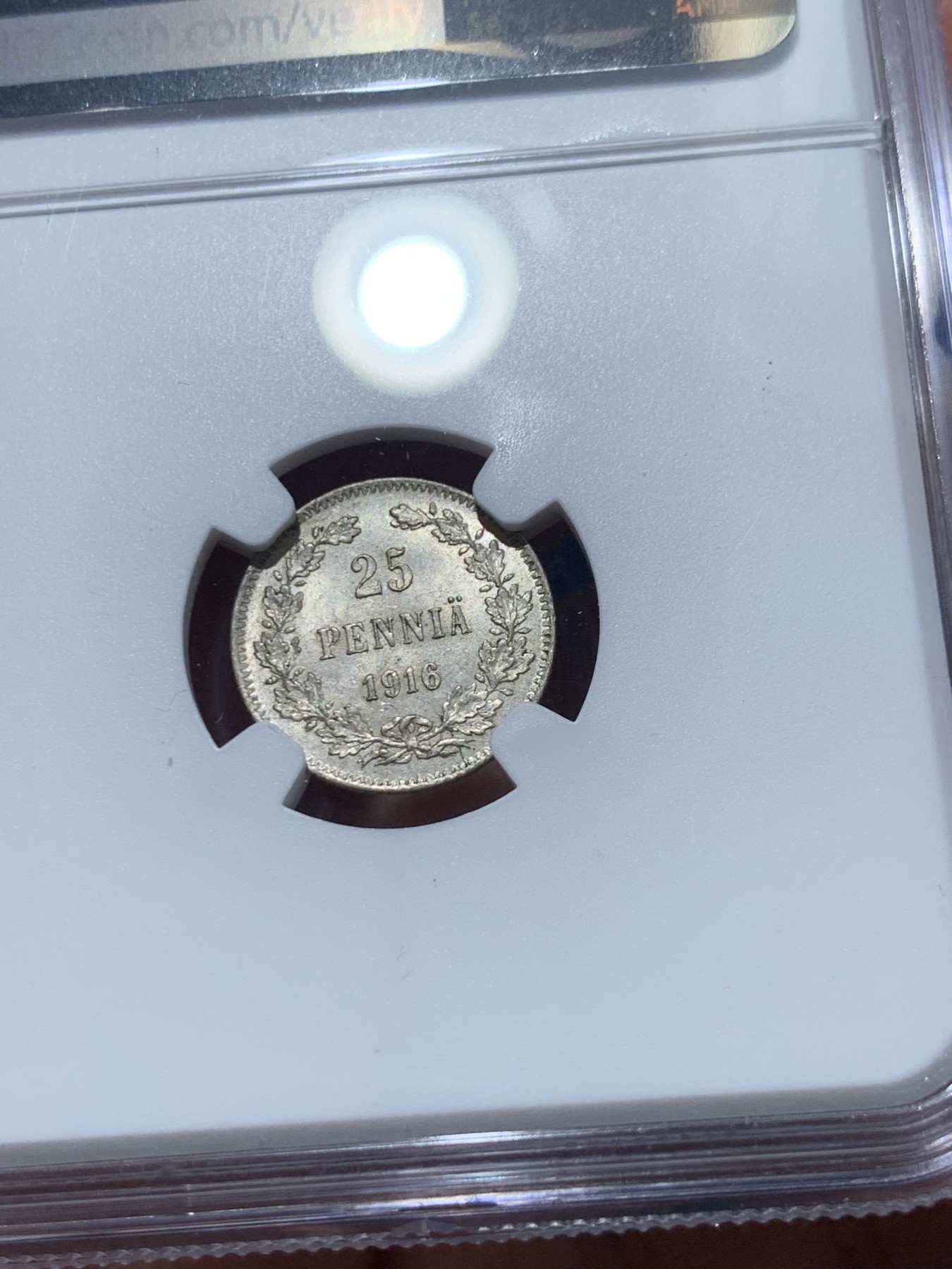 《竞宝斋》第238场-周日，周一，周二，周三 疯狂4连拍 (全场包邮) NGC MS64 俄属芬兰1916年双头鹰25分银币