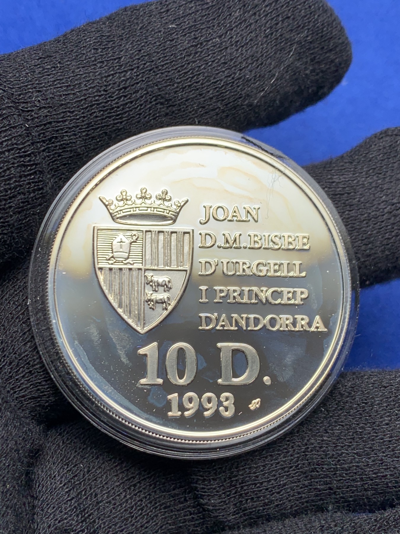 《竞宝斋》第238场-周日，周一，周二，周三 疯狂4连拍 (全场包邮) 安道尔 1993 美国 世界杯 10第纳尔 银币 31.1克 925银