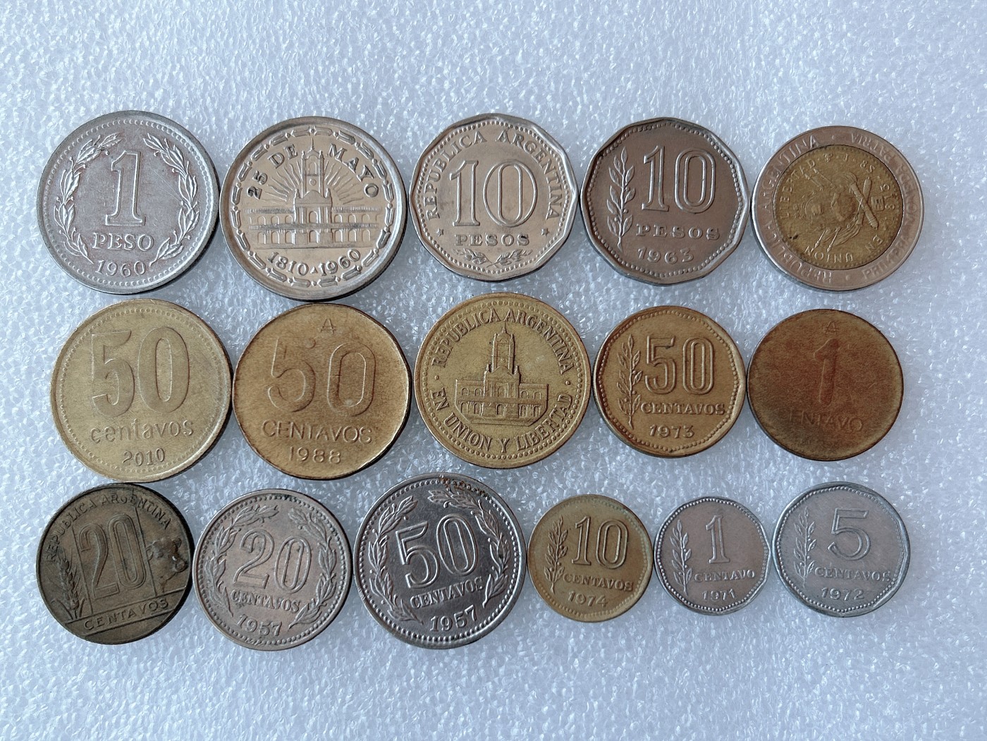 第一海外回流一元起拍收藏 本月最后一期 第61期 阿根廷硬币 21枚 无重复
