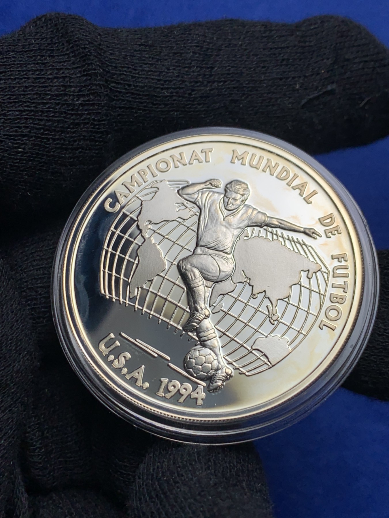 《竞宝斋》第238场-周日，周一，周二，周三 疯狂4连拍 (全场包邮) 安道尔 1993 美国 世界杯 10第纳尔 银币 31.1克 925银