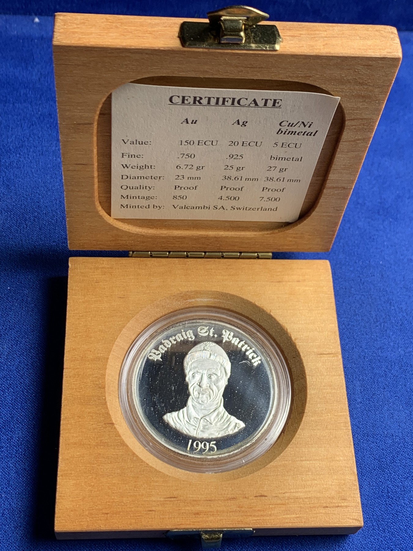 《竞宝斋》第238场-周日，周一，周二，周三 疯狂4连拍 (全场包邮) 爱尔兰 1995 20欧元 银币 25克 925银