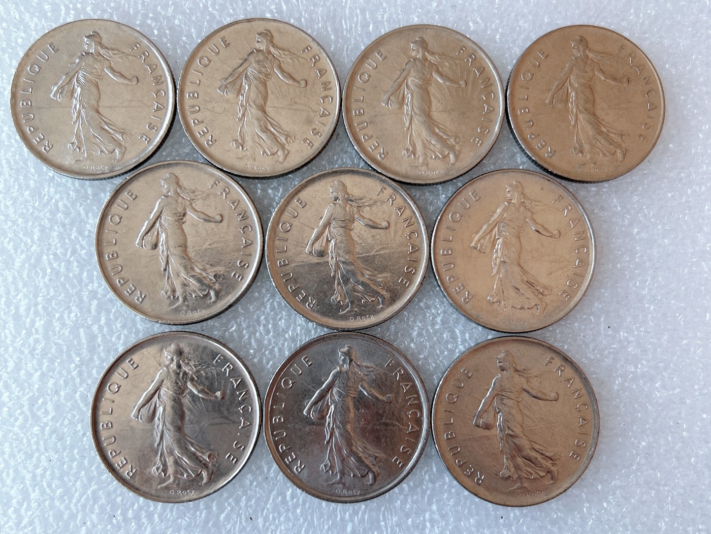 第一海外回流一元起拍收藏 本月最后一期 第61期 法国5法郎 10枚