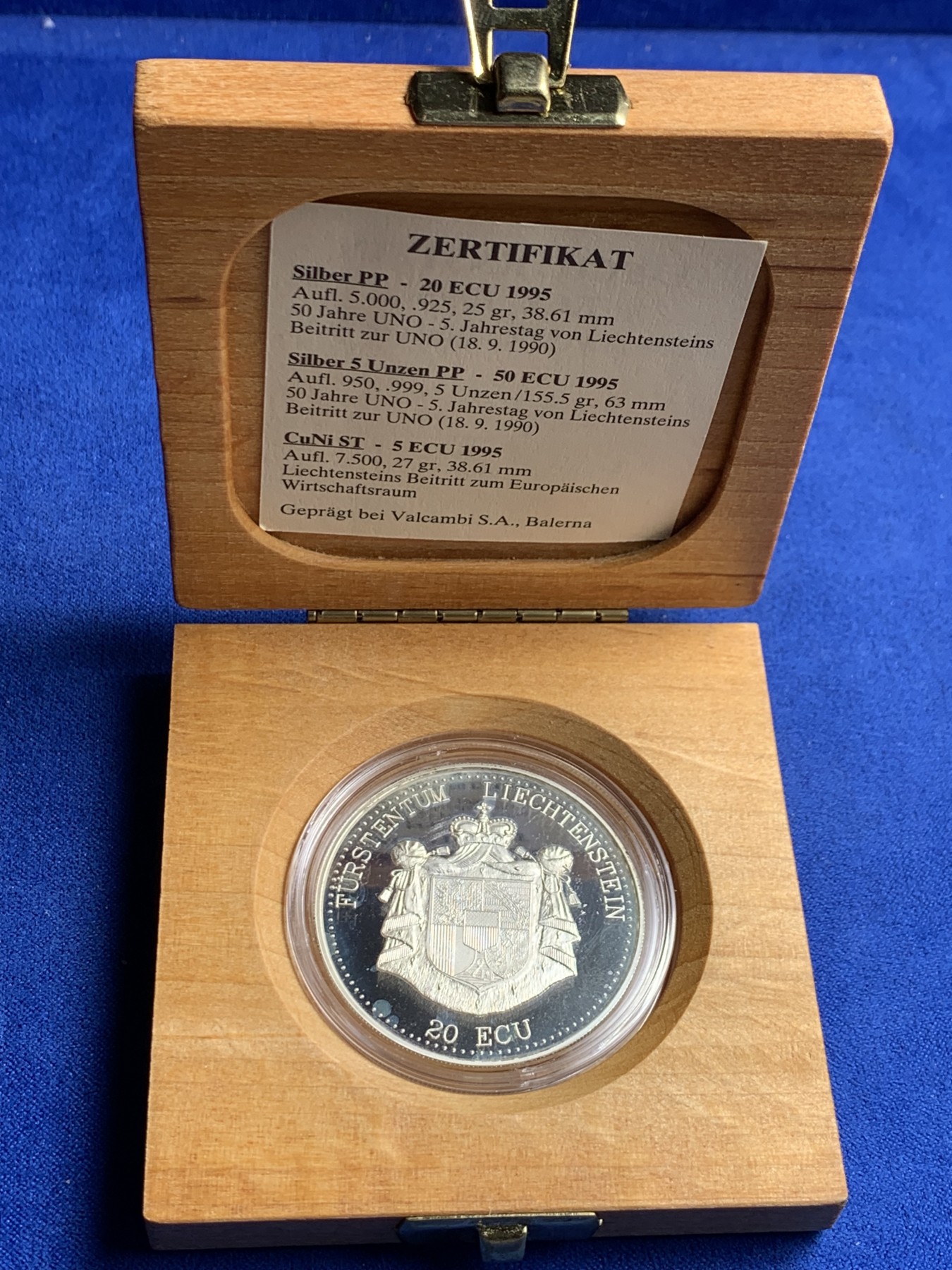 《竞宝斋》第238场-周日，周一，周二，周三 疯狂4连拍 (全场包邮) 列支敦士登 20ecu 纪念大银币 25克 925银