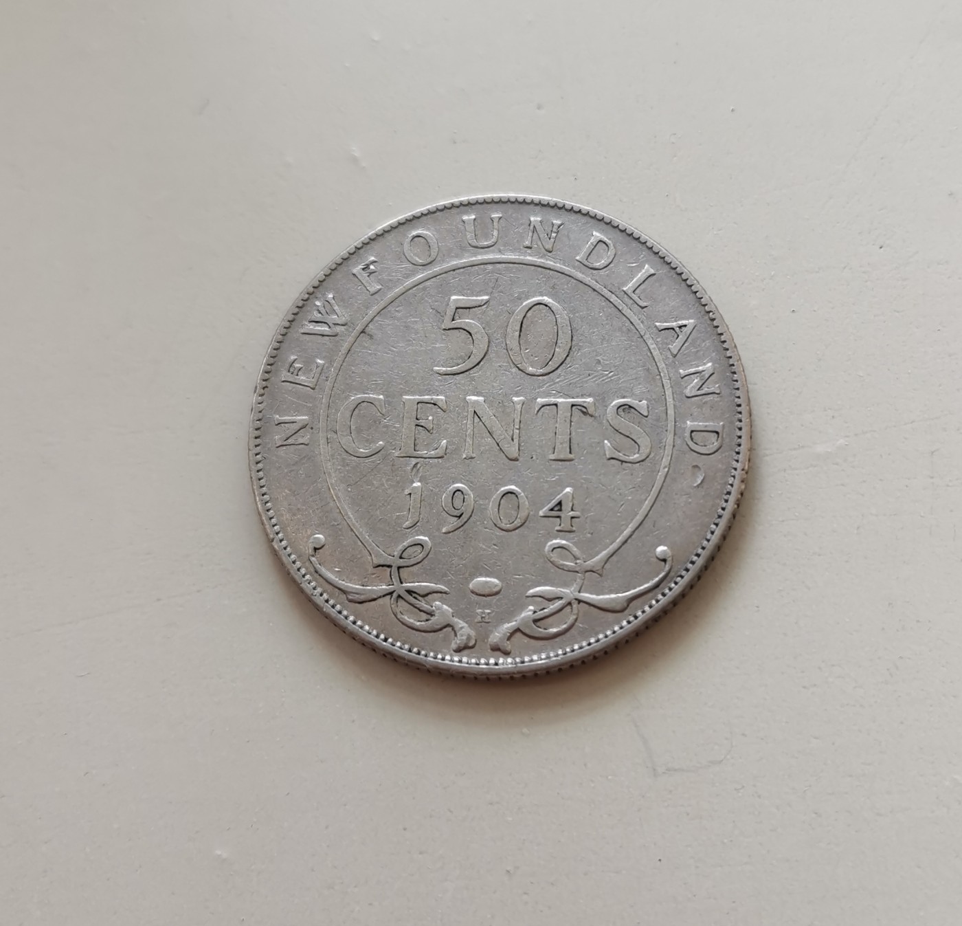 加拿大纽芬兰爱七1904年50分银币