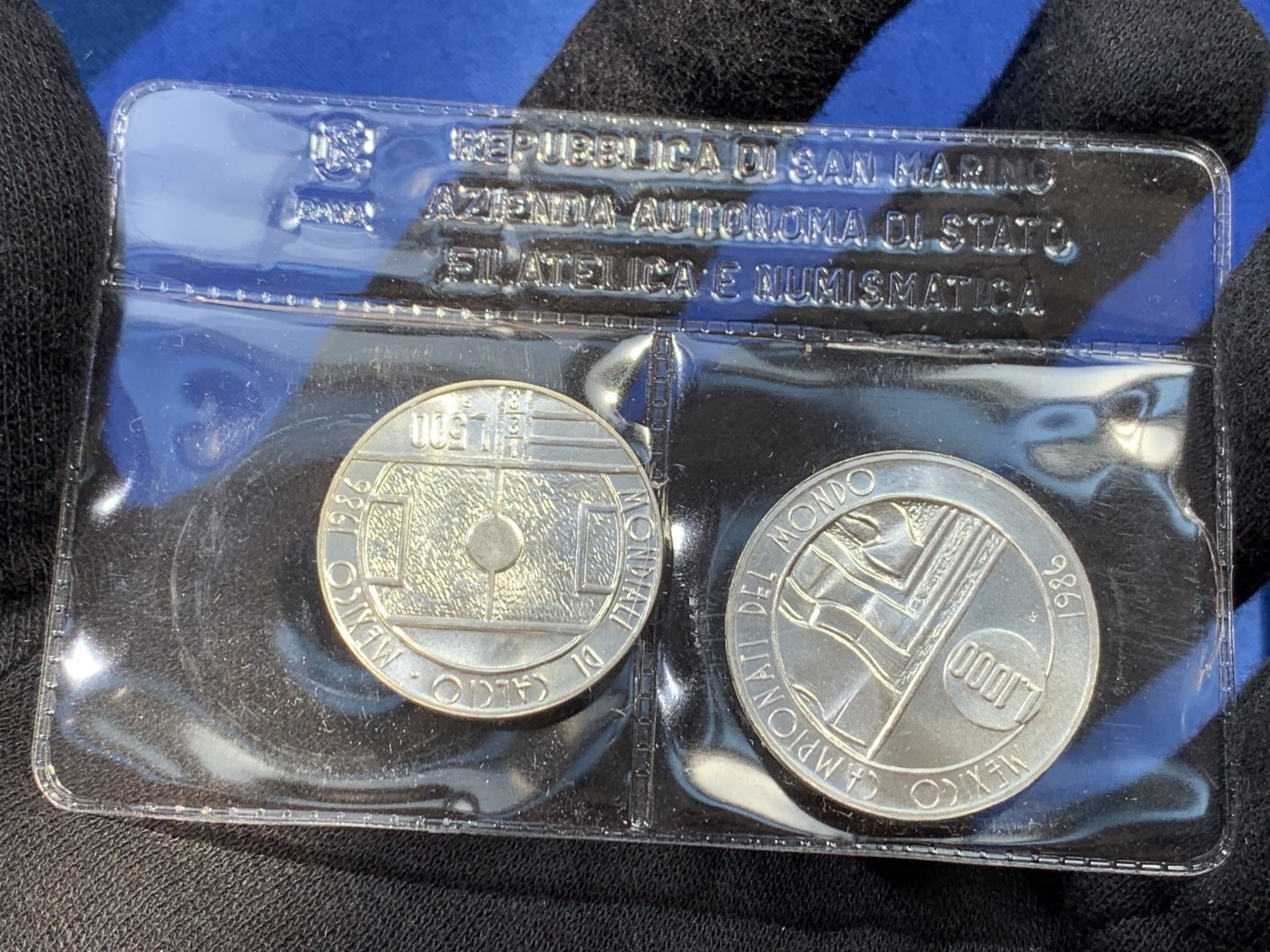 《竞宝斋》第238场-周日，周一，周二，周三 疯狂4连拍 (全场包邮) 圣马力诺 1986 500+1000里拉 银币套装