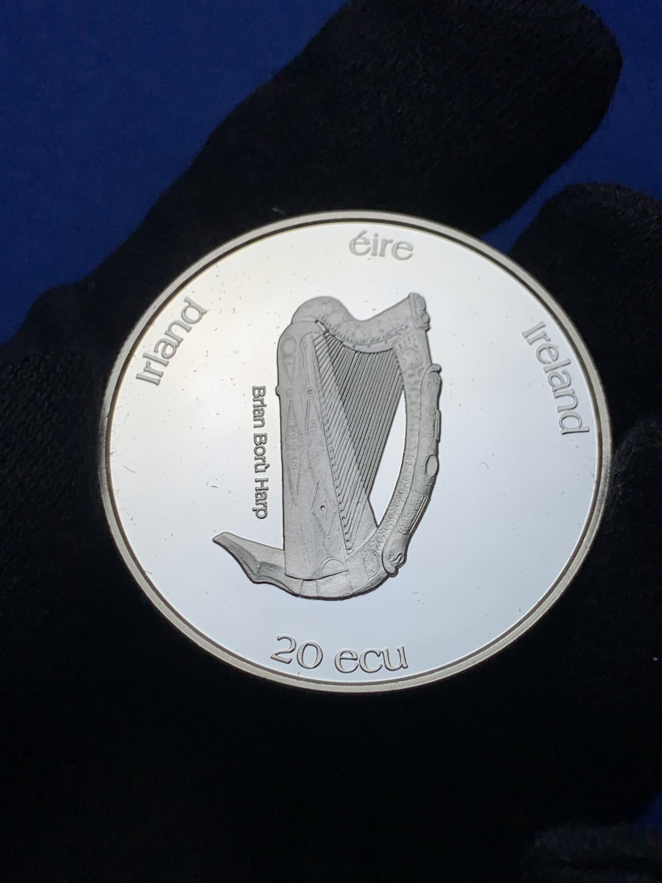 《竞宝斋》第238场-周日，周一，周二，周三 疯狂4连拍 (全场包邮) 爱尔兰 1995 20欧元 银币 25克 925银