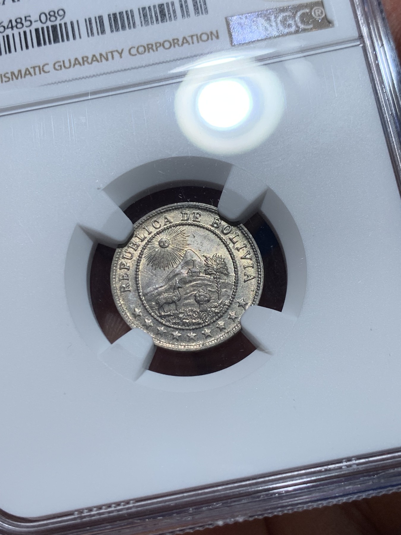 《竞宝斋》第238场-周日，周一，周二，周三 疯狂4连拍 (全场包邮) NGC UNC 玻利维亚 1935年 5分