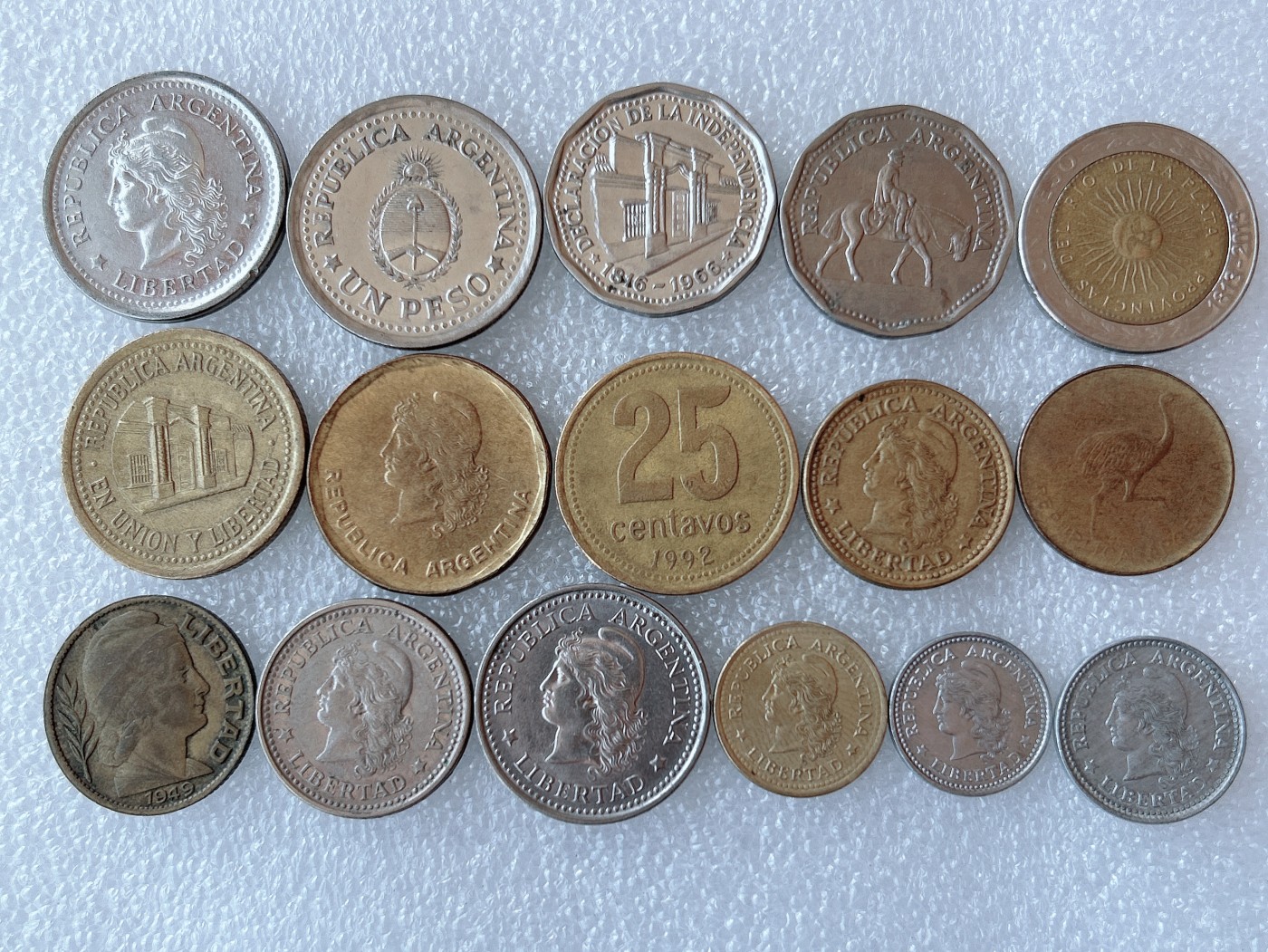 第一海外回流一元起拍收藏 本月最后一期 第61期 阿根廷硬币 21枚 无重复