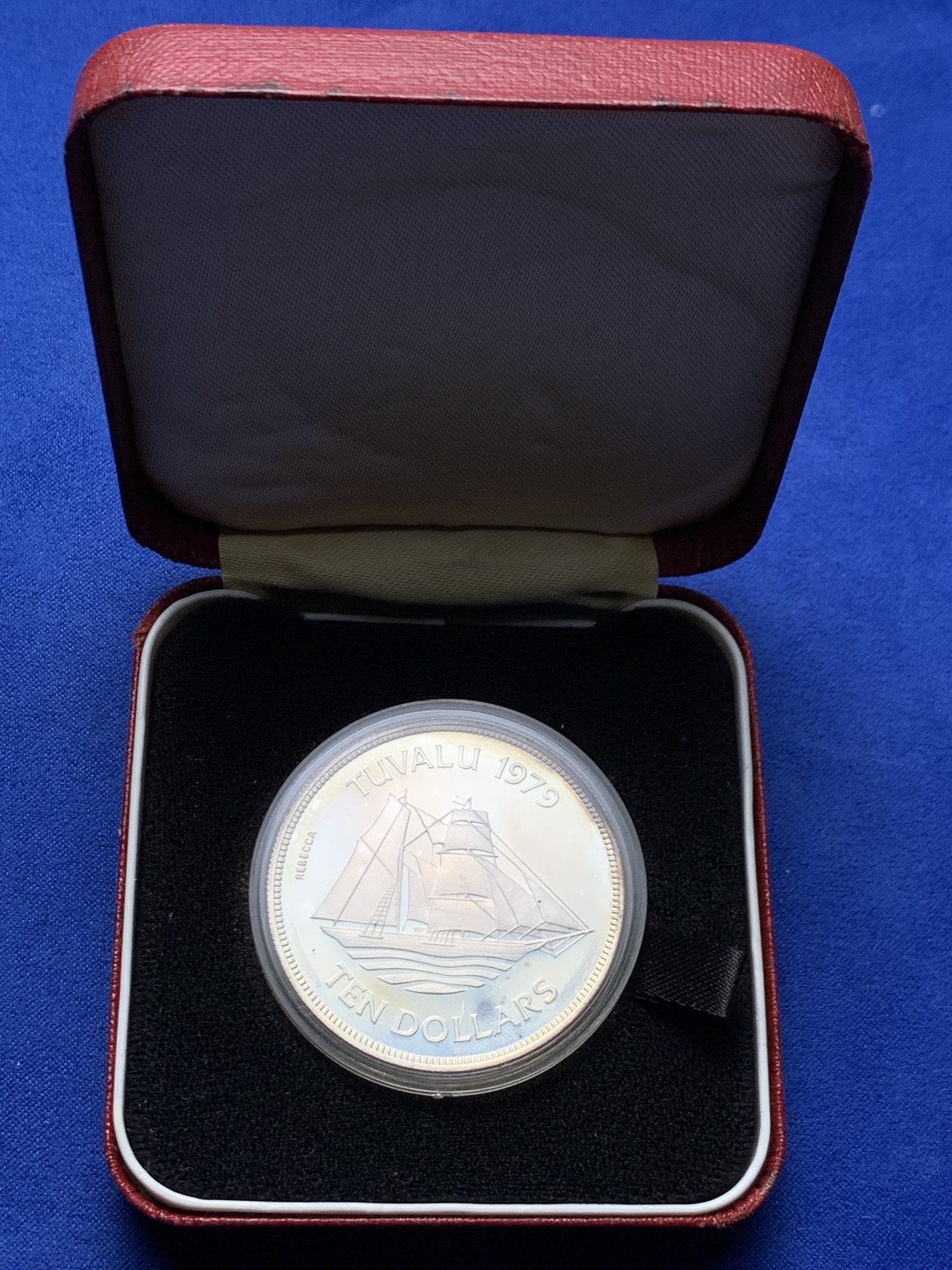 《竞宝斋》第238场-周日，周一，周二，周三 疯狂4连拍 (全场包邮) 图瓦卢1979 伊丽莎白二世 10元 大银币