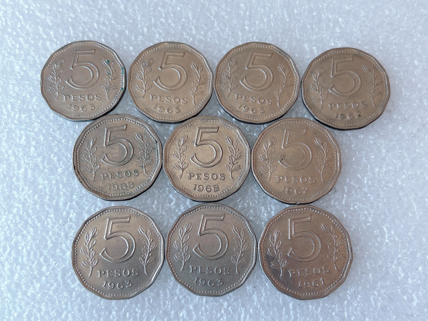 第一海外回流一元起拍收藏 本月最后一期 第61期 阿根廷60年代5分帆船 10枚