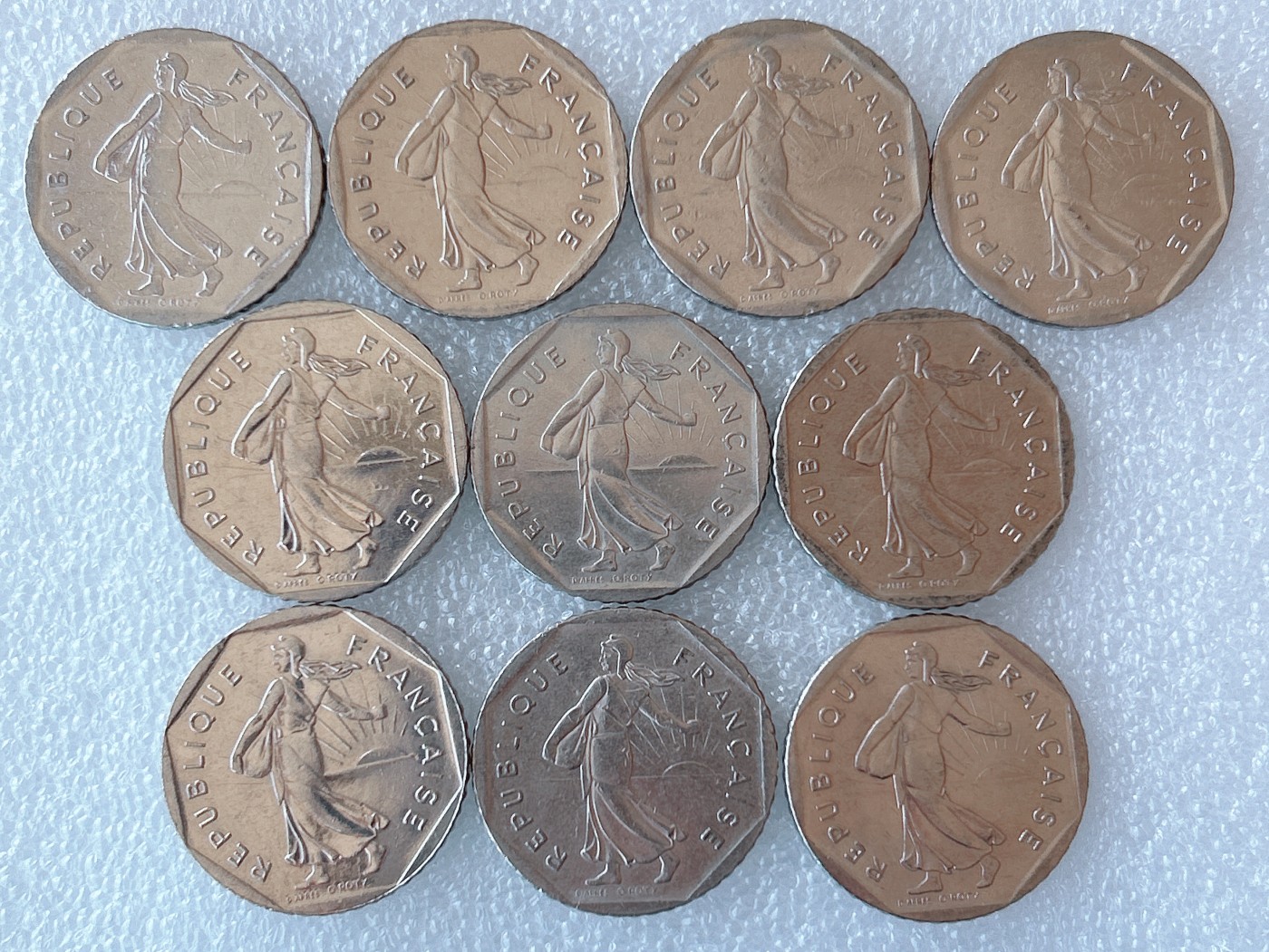 第一海外回流一元起拍收藏 本月最后一期 第61期 法国2法郎 10枚