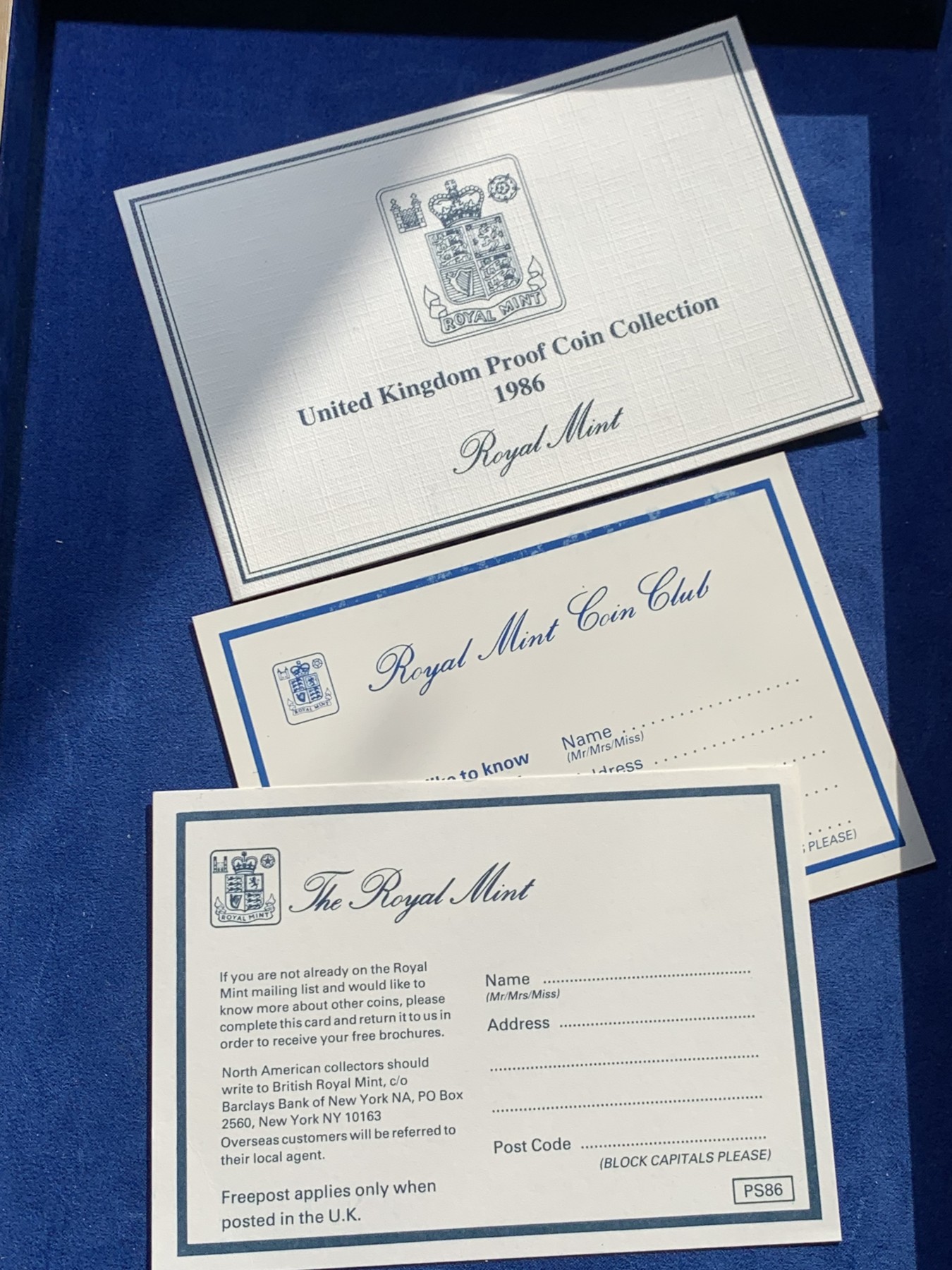 《竞宝斋》第238场-周日，周一，周二，周三 疯狂4连拍 (全场包邮) 英国1986年精制套币带一枚章 整体保存非常好