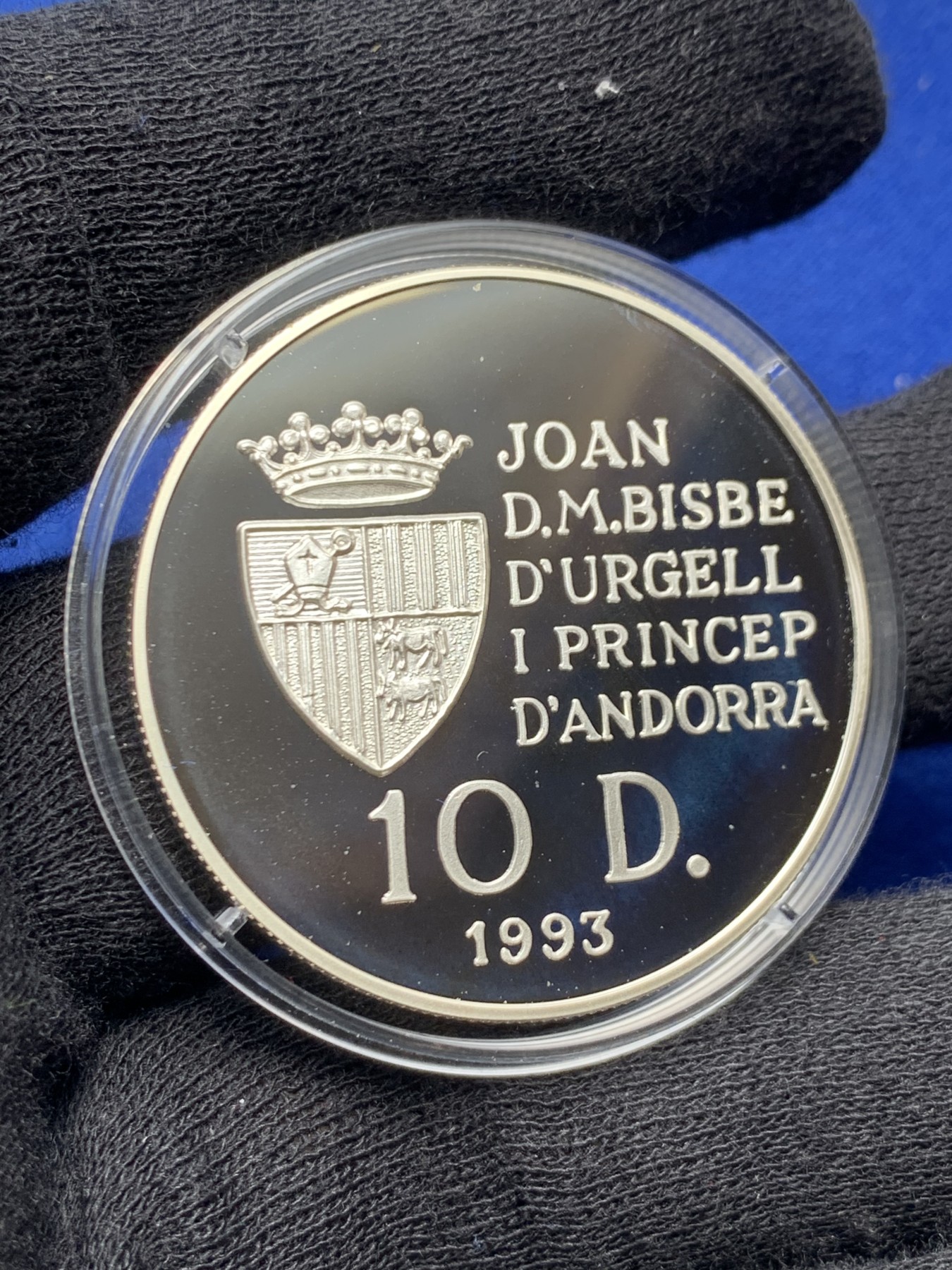 《竞宝斋》第238场-周日，周一，周二，周三 疯狂4连拍 (全场包邮) 安道尔 1993 生命之树 10第纳尔银币 31.1克 925银