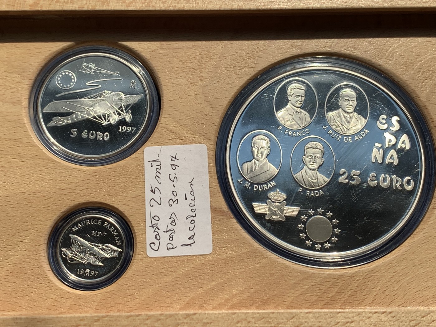 《竞宝斋》第238场-周日，周一，周二，周三 疯狂4连拍 (全场包邮) 西班牙1997年 飞机系列 6.72+33.62+168.75=209.09 925银 整套首拍