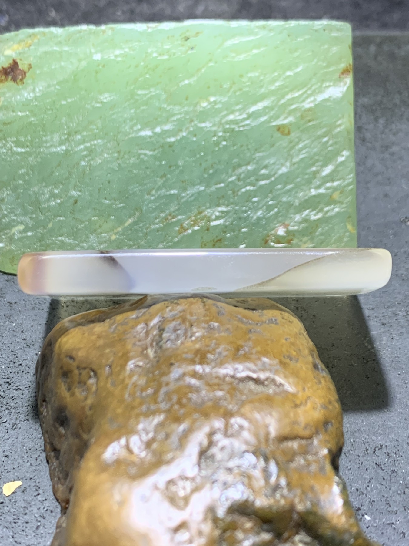 精美高玉化马达加斯加海洋玉髓水墨纹牌子一个！