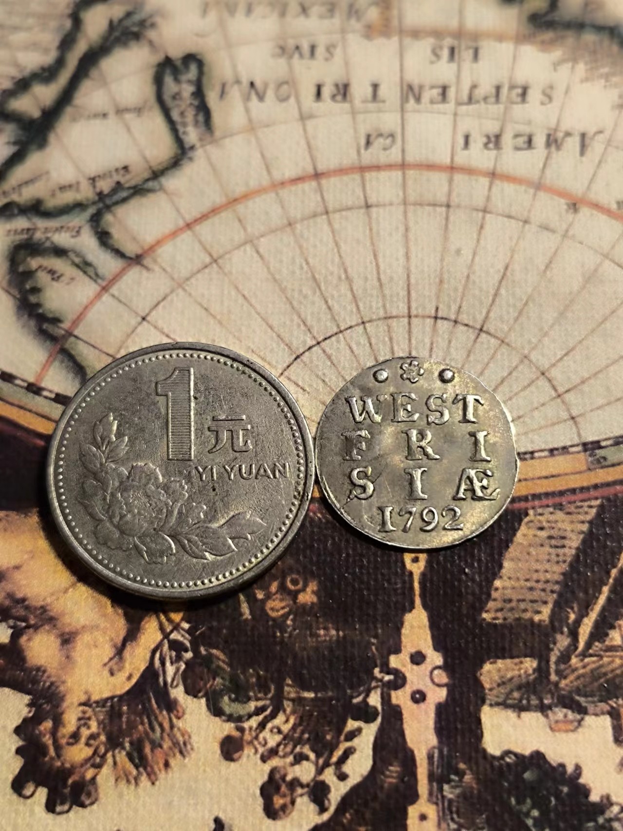 【大巴扎】第15回:欧洲金银币，中世纪丝路银币（全场包邮） 荷兰西弗里斯兰省1792年2S银币，玫瑰花厂标版