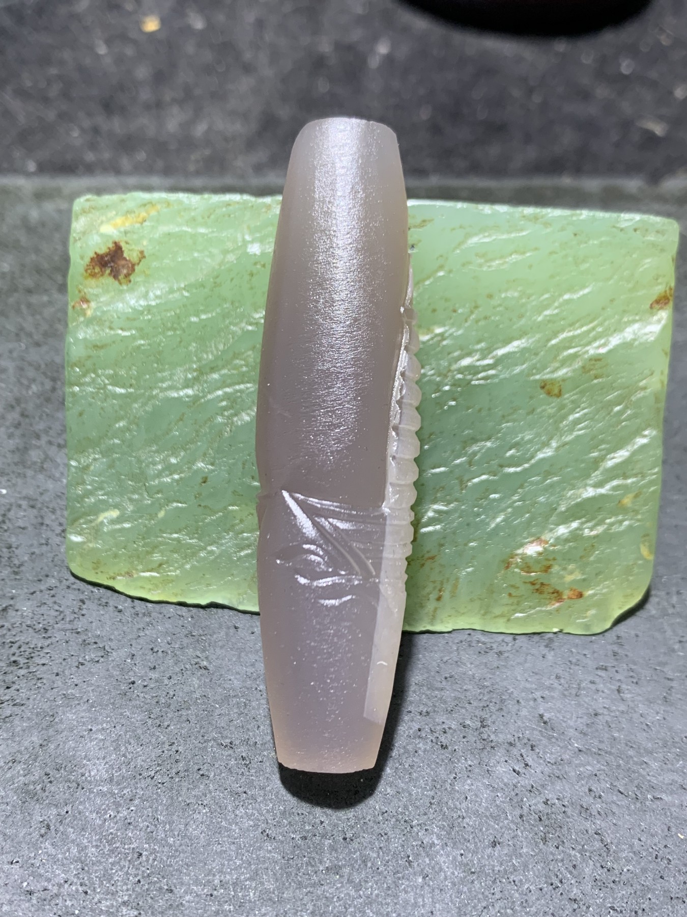 精美亚光高玉化巴西玛瑙手工俏色巧雕一帆风顺吊坠（把件）一个！