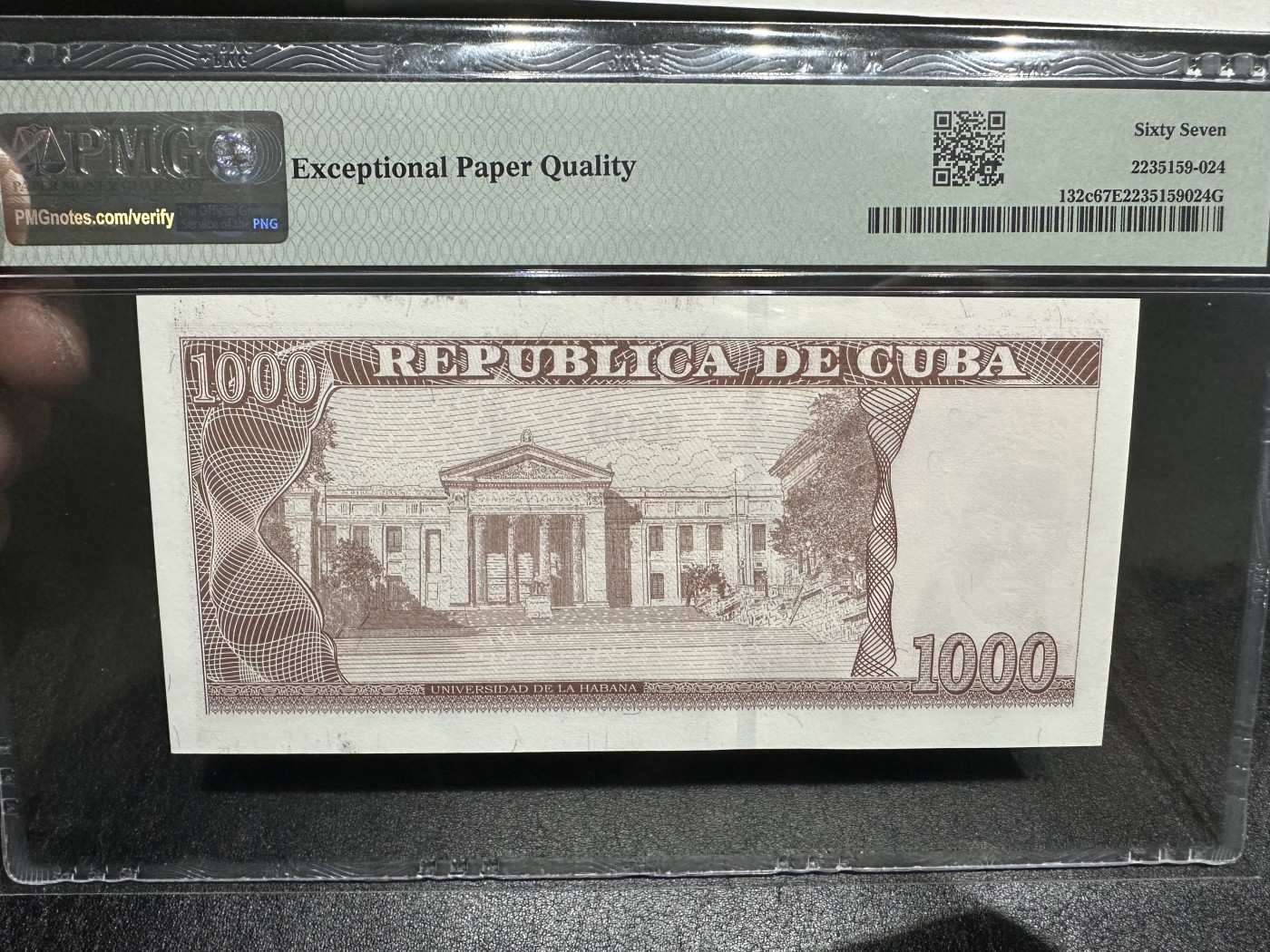 《外钞收藏家》第三百三十五期（连拍第二场） 2023年古巴1000比索 无47 PMG67