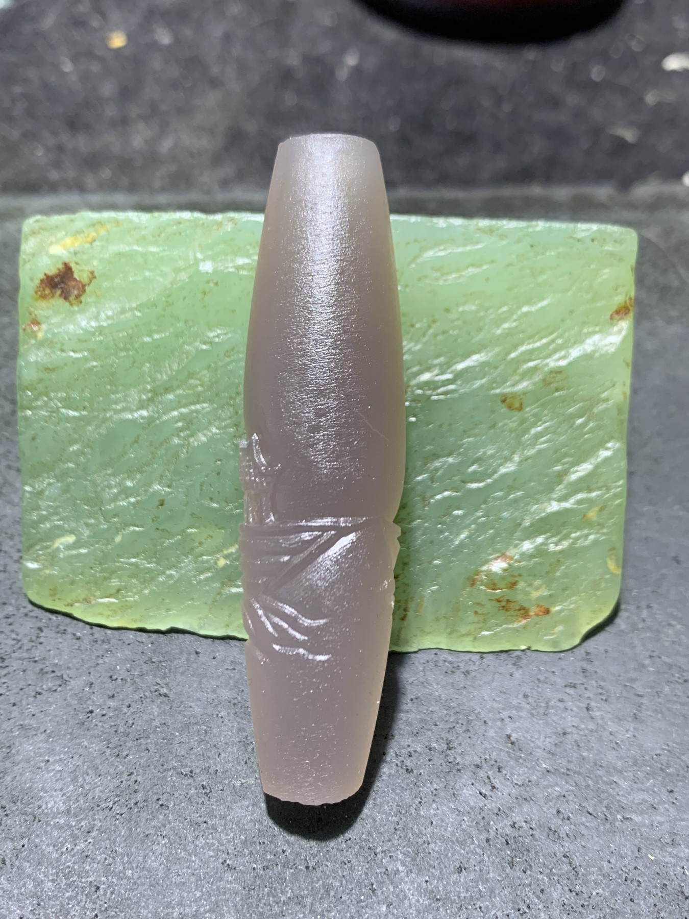 精美亚光高玉化巴西玛瑙手工俏色巧雕一帆风顺吊坠（把件）一个！