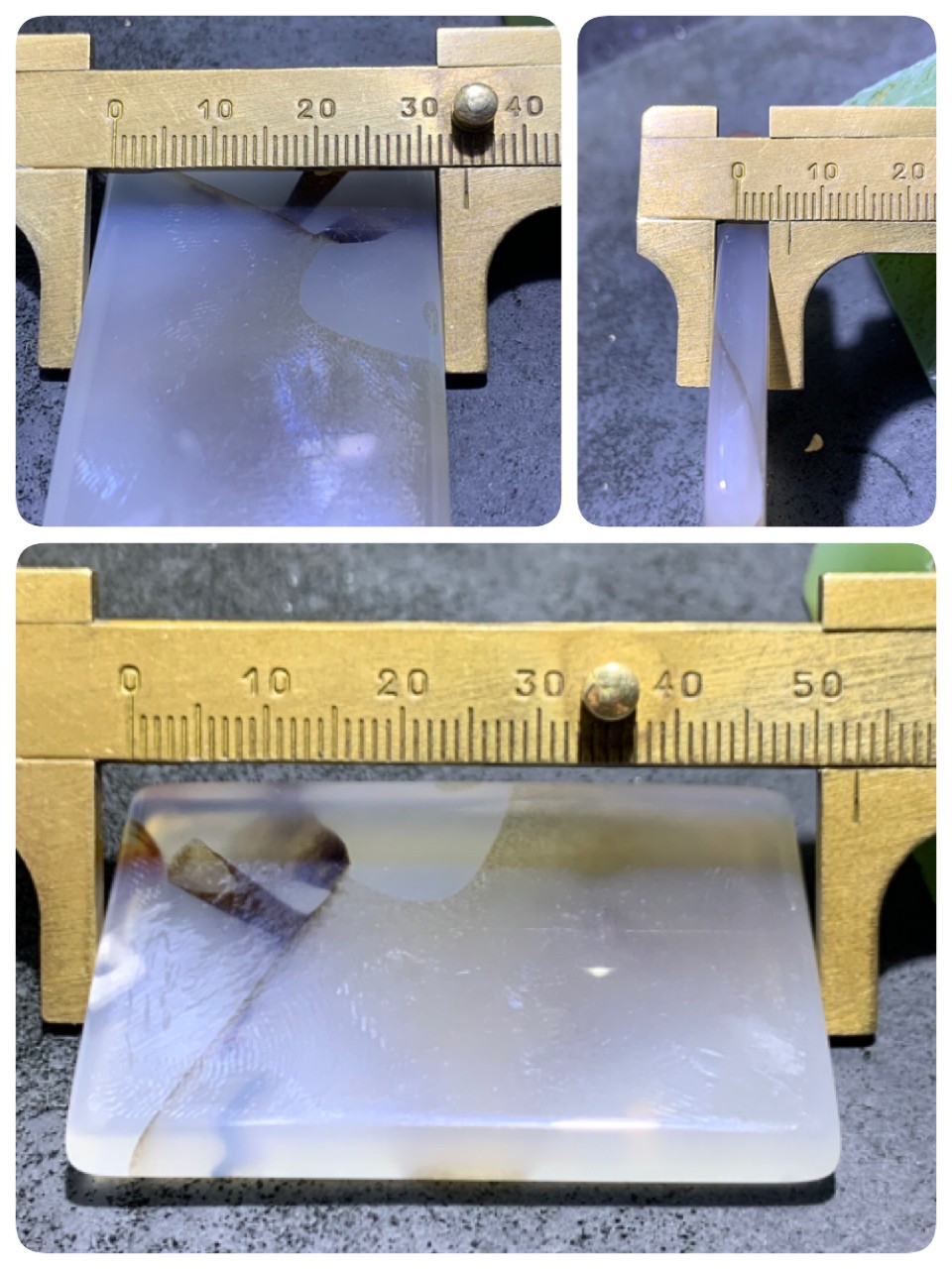 精美高玉化马达加斯加海洋玉髓水墨纹牌子一个！