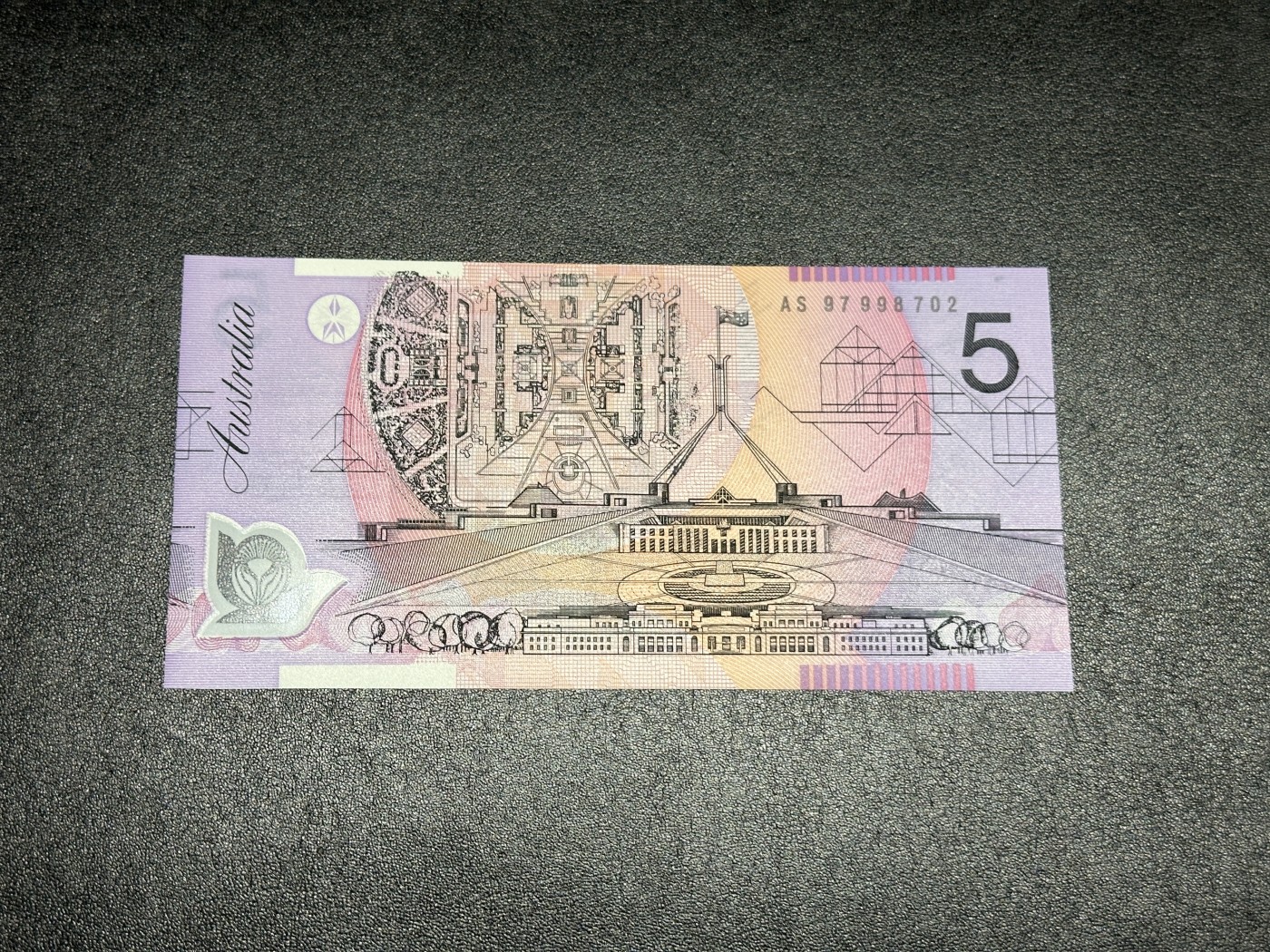 《外钞收藏家》第三百三十五期（连拍第二场） 1997年澳大利亚5元 全新UNC 稀少测试版