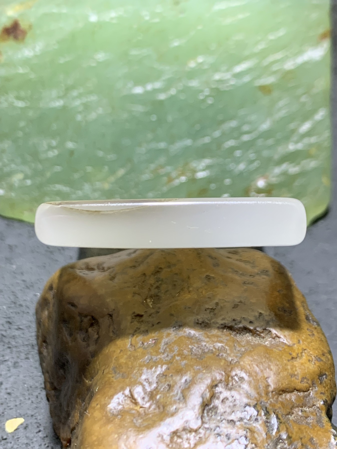 精美高玉化马达加斯加海洋玉髓水墨纹牌子一个！