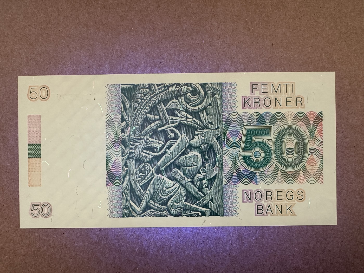 《张总收藏》136期-节前外币高货场 挪威50克朗 UNC 1993年 挪威诗人文耶