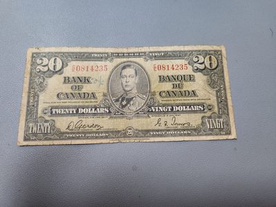 2024015纸币专场 - 加拿大1937年20元 原票旧品