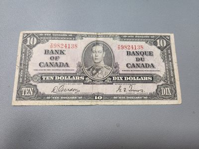 2024015纸币专场 - 加拿大1937年10元 原票旧品