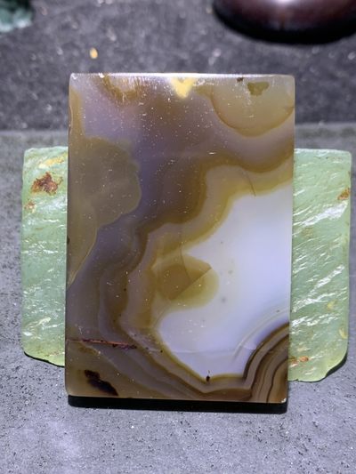 亚光高玉化马达加斯加海洋玉髓牌子一个 - 亚光高玉化马达加斯加海洋玉髓牌子一个