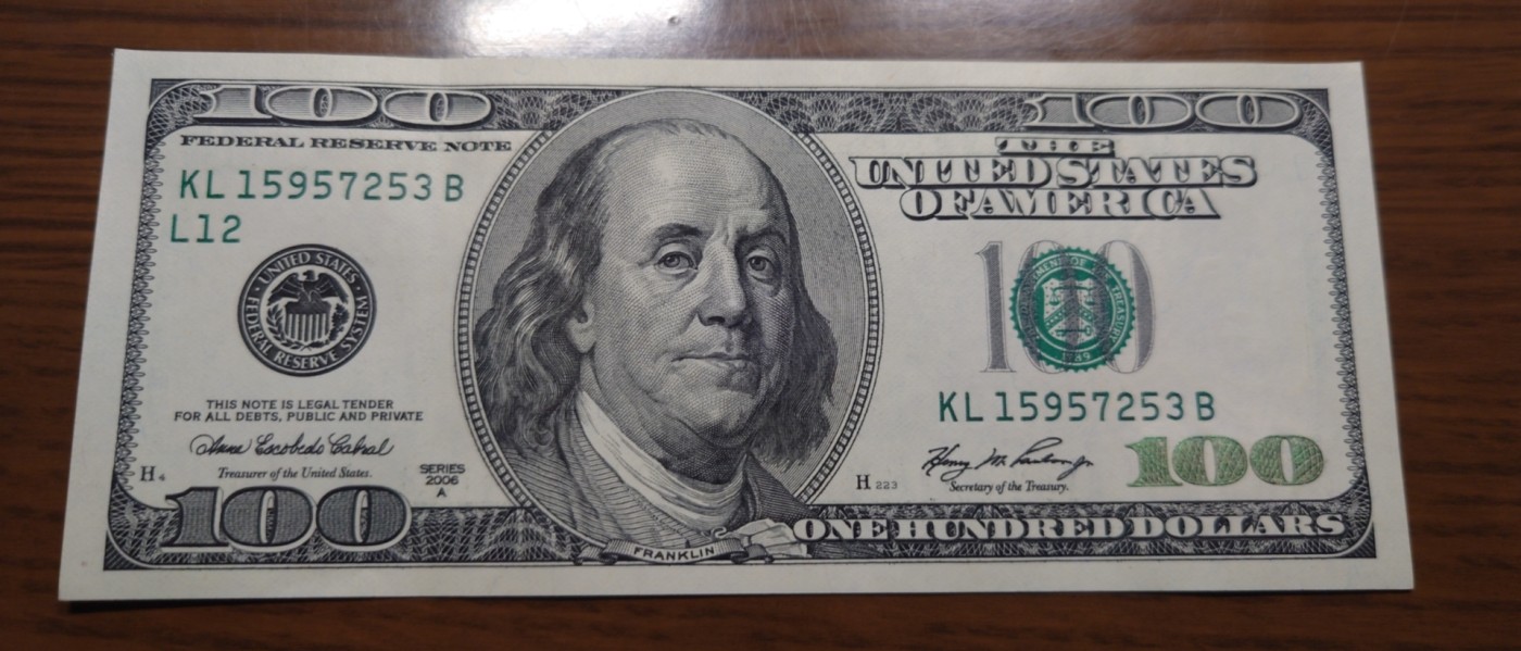 【世界钱币】精选微拍第90期暨2024年第一期 混合场 【群内一口价售出】2006A美国100元 大头 全新绝品无4尾号7253