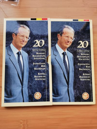 道一币馆币章第三十二场 （春节期间发货不便 可和33场一起或初九发） - 原包装 比利时1996年博杜因国王在位20周年250法郎精制纪念银币