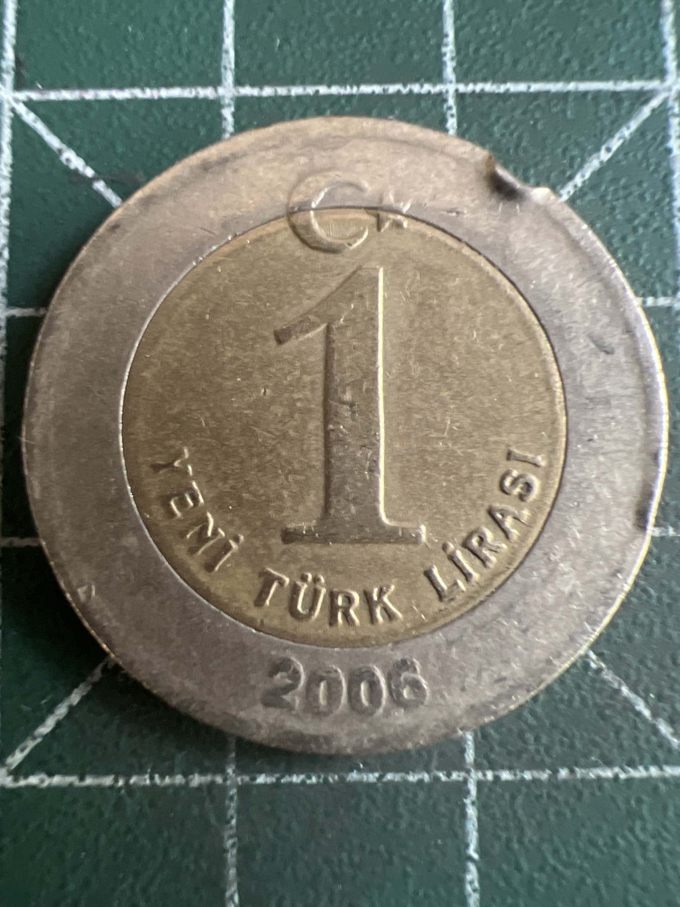 第521期  硬币专场 （无押金，捡漏，全场50包邮，偏远地区除外，接收代拍业务） 土耳其1里拉  双色币
