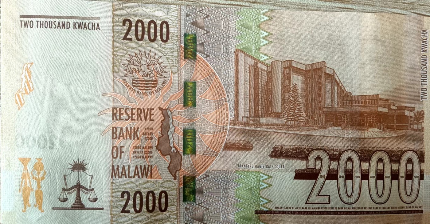 旧藏出货第一期 马拉维2000克瓦查，品相全新