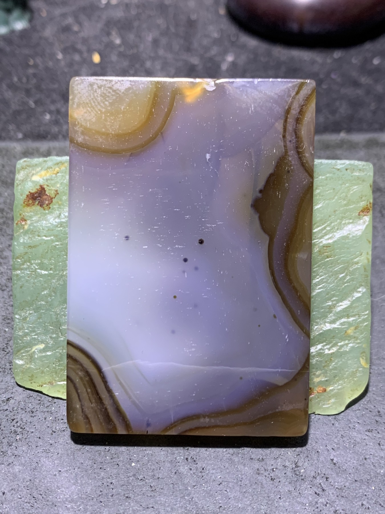 亚光高玉化马达加斯加海洋玉髓牌子一个