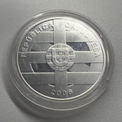 康怡轩【世界各国银币专场】第40期 - 2006年葡萄牙发行葡萄牙和西班牙加入欧盟20周年10欧元精制纪念银币 KM#775a  1枚