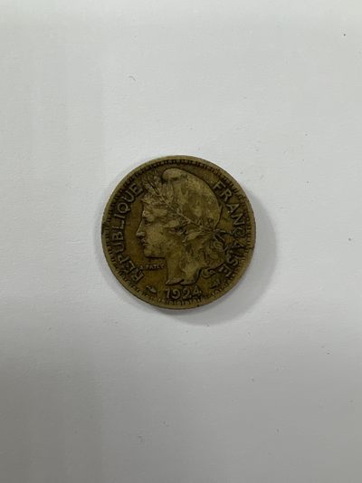 康怡轩【世界各国硬币】第105期  - 1924年法属多哥1法郎铝铜合金币