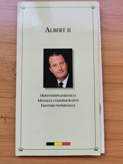 道一币馆币章第三十二场 （春节期间发货不便 可和33场一起或初九发） - 原包装 比利时1993年国王阿尔贝二世登基纪念银章
