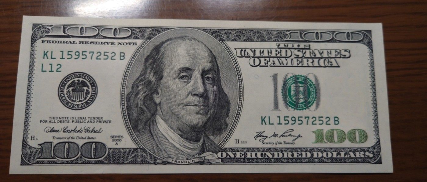 【世界钱币】精选微拍第90期暨2024年第一期 混合场 【群内一口价售出】2006A美国100元 大头 全新绝品无4尾号7252