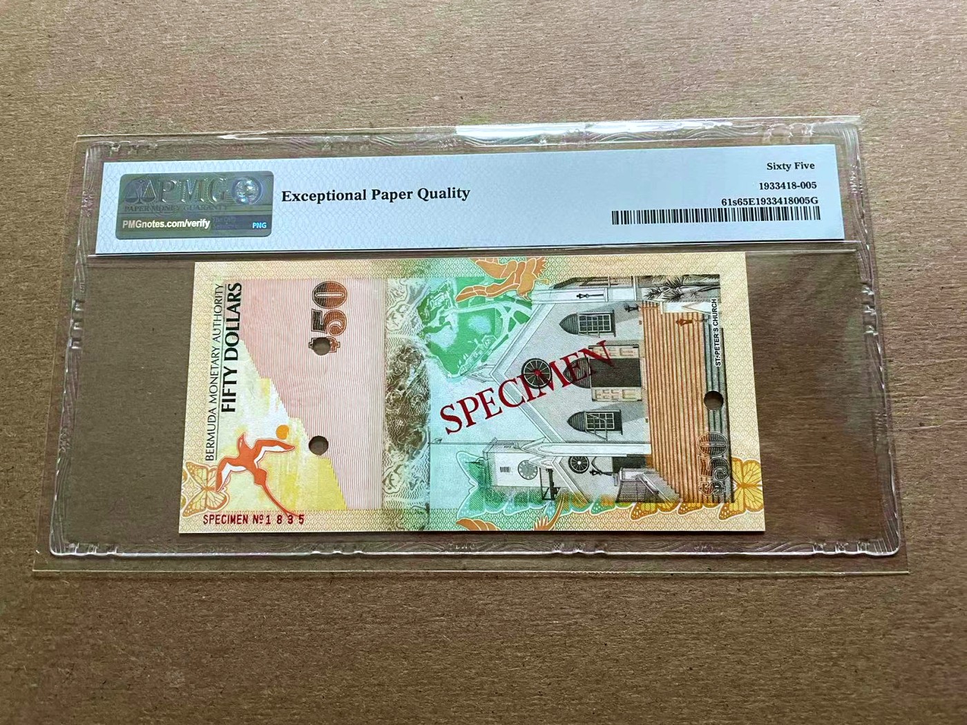 【Blue Auction】✨世界纸币精拍第427期【精】  【样钞 洋葱冠】百慕大 2009年50元 PMG65EPQ