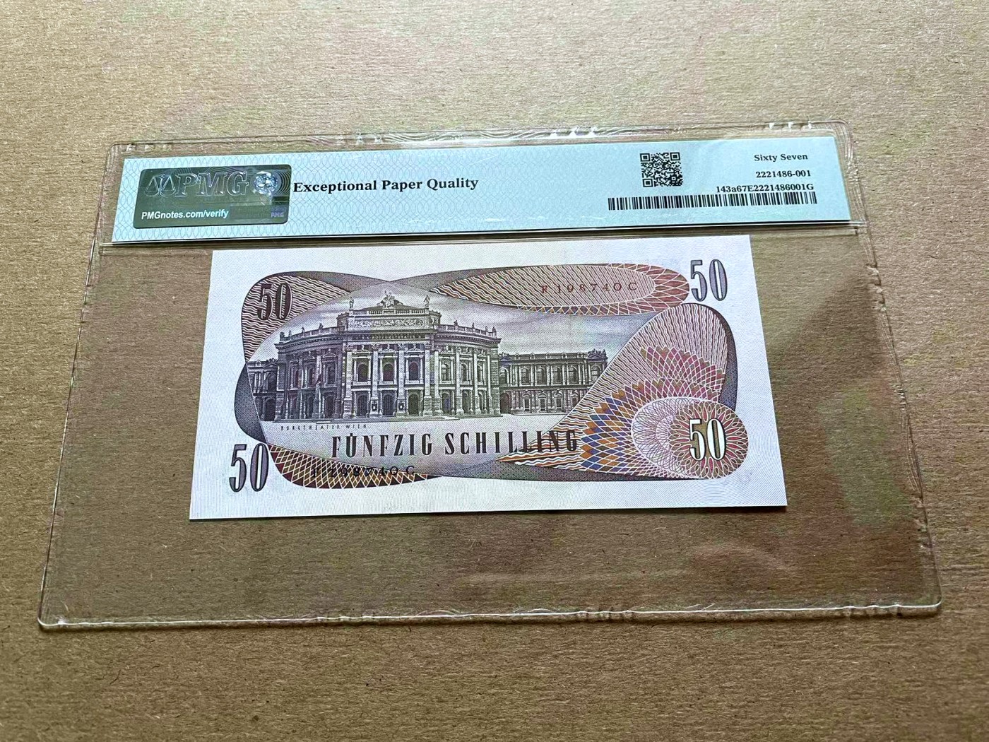 【Blue Auction】✨世界纸币精拍第427期【精】  奥地利 1970年50先令 PMG67EPQ 