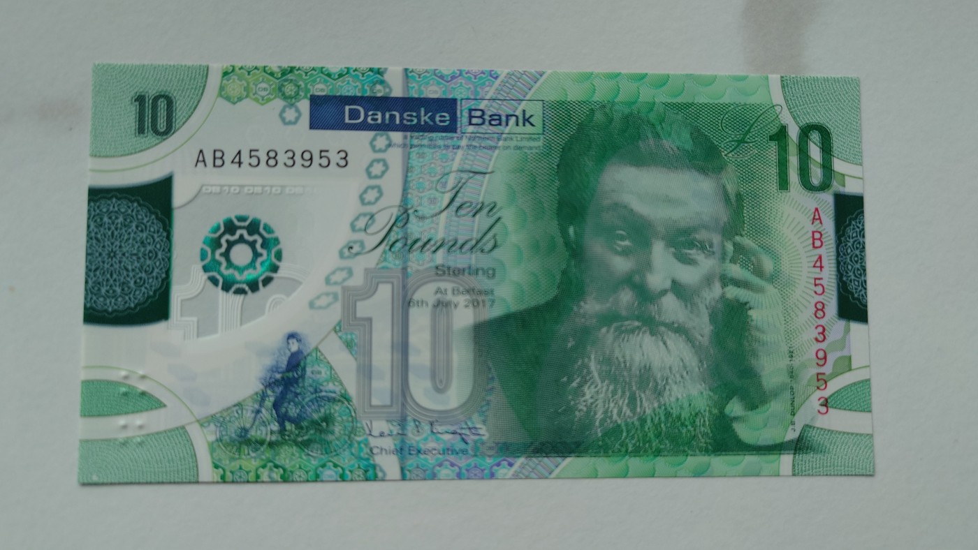 【世界钱币】精选微拍第90期暨2024年第一期 混合场 2017年北爱尔兰10镑 丹斯克银行 全新绝品尾号953